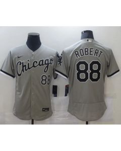 Men's Chicago White Sox #88 Luis Robert Grey Flex Base Stitched Jersey