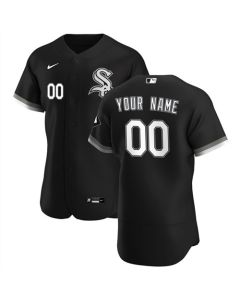 Men's Chicago White Sox Black Customized Stitched MLB Jersey