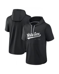 Men's Chicago White Sox Black Sideline Training Hooded Performance T-Shirt