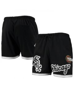 Men's Chicago White Sox Black Team Logo Mesh Shorts