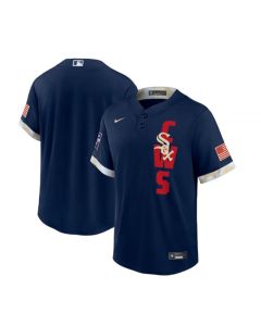 Men's Chicago White sox Blank 2021 Navy All-Star Cool Base Stitched MLB Jersey