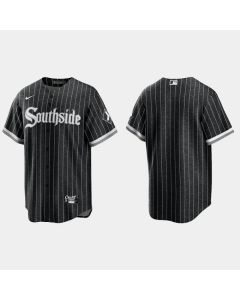 Men's Chicago White Sox Blank Black 2021 City Connect Cool Base Stitched Jersey