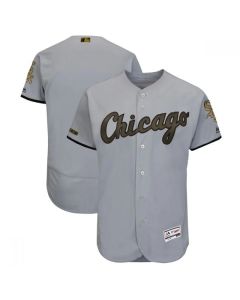 Men's Chicago White Sox Blank Gray 2018 Memorial Day Flexbase Stitched MLB Jersey
