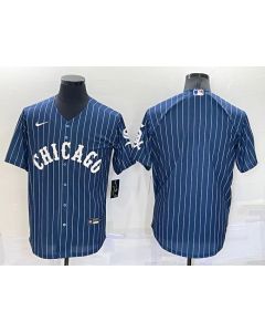 Men's Chicago White Sox Blank Navy Cool Base Stitched Jersey