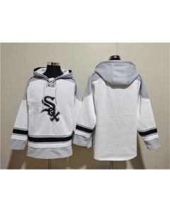 Men's Chicago White Sox Blank White Ageless Must-Have Lace-Up Pullover Hoodie
