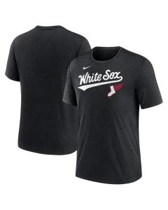 Men's Chicago White Sox Heather Black 2025 City Connect Tri-Blend T-Shirt