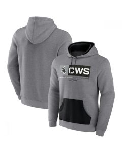 Men's Chicago White Sox Heathered Gray iconic Steppin Up Fleece Pullover Hoodie