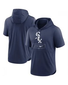 Men's Chicago White Sox Navy Short Sleeve Pullover Hoodie