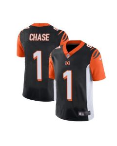 Men's Cincinnati Bengals #1 Ja'Marr Chase Black Vapor Untouchable Limited Stitched Jersey
