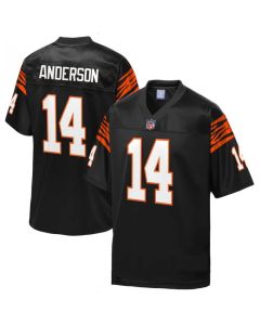 Men's Cincinnati Bengals #14 Ken Anderson Black Pro Line Stitched Jersey