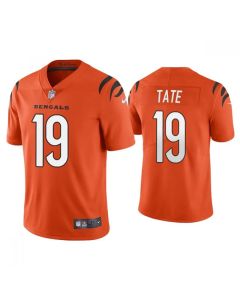 Men's Cincinnati Bengals #19 Auden Tate 2021 Orange Vapor Untouchable Limited Stitched Jersey