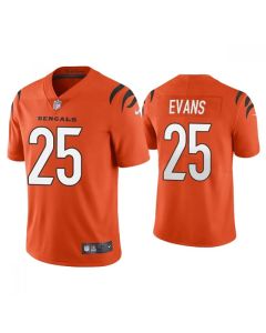 Men's Cincinnati Bengals #25 Chris Evans 2021 Orange Vapor Untouchable Limited Stitched Jersey