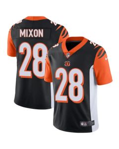 Men's Cincinnati Bengals #28 Joe Mixon Black Team Color Stitched NFL Vapor Untouchable Limited Jersey