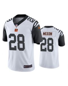 Men's Cincinnati Bengals #28 Joe Mixon White White Color Rush Stitched Jersey