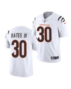Men's Cincinnati Bengals #30 Jessie Bates III 2021 New White Vapor Untouchable Limited Stitched Jersey