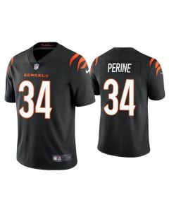 Men's Cincinnati Bengals #34 Samaje Perine 2021 Black Vapor Untouchable Limited Stitched Jersey