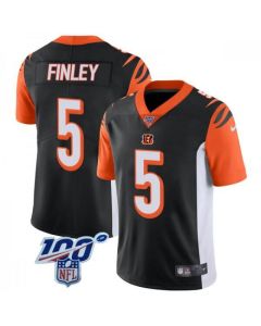 Men's Cincinnati Bengals #5 Ryan Finley Black 2019 100th Season Vapor Untouchable Limited Stitched NFL Jersey