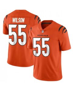 Men's Cincinnati Bengals #55 Logan Wilson 2021 Orange Vapor Untouchable Limited Stitched Jersey