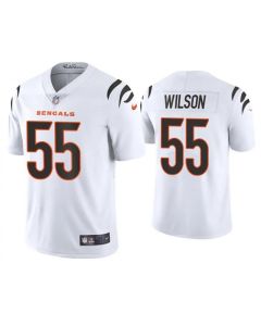 Men's Cincinnati Bengals #55 Logan Wilson 2021 White Vapor Untouchable Limited Stitched Jersey
