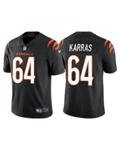 Men's Cincinnati Bengals #64 Ted Karras Black Vapor Untouchable Limited Stitched Jersey