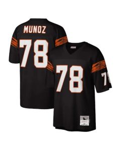Men's Cincinnati Bengals #78 Anthony Munoz Black Throwback Legacy Stitched Jersey