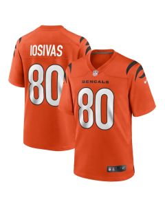 Men's Cincinnati Bengals #80 Andrei Iosivas Orange Team Game Jersey