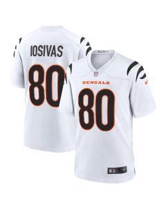 Men's Cincinnati Bengals #80 Andrei Iosivas White Team Game Jersey