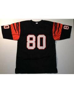 Men's Cincinnati Bengals #80 Cris Collinsworth Black Throwback Stitched Jersey