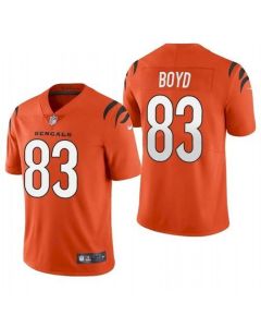 Men's Cincinnati Bengals #83 Tyler Boyd 2021 New Orange Vapor Untouchable Limited Stitched Jersey