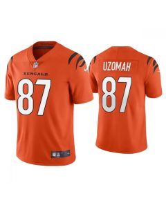 Men's Cincinnati Bengals #87 C.J. Uzomah 2021 New Orange Vapor Untouchable Limited Stitched Jersey