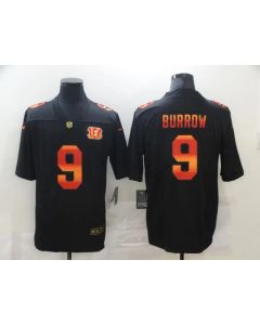 Men's Cincinnati Bengals #9 Joe Burrow 2020 Black Fashion Limited Stitched Jersey