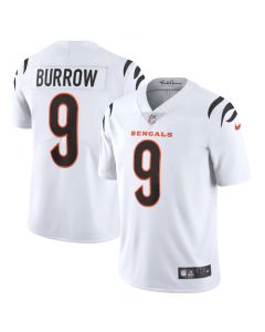 Men's Cincinnati Bengals #9 Joe Burrow 2021 New White Vapor Untouchable Limited Stitched Jersey