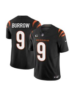 Men's Cincinnati Bengals #9 Joe Burrow Black 2023 F.U.S.E. With 4-Star C Patch Vapor Untouchable Limited Stitched Jersey