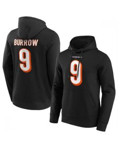 Men's Cincinnati Bengals #9 Joe Burrow Black Hoodie