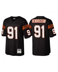 Men's Cincinnati Bengals #91 Trey Hendrickson Black Throwback Legacy Stitched Jersey