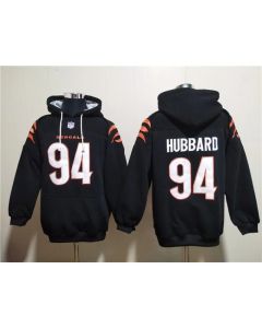 Men's Cincinnati Bengals #94 Sam Hubbard Black Pullover Hoodie