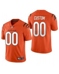 Men's Cincinnati Bengals ACTIVE PLAYER Custom 2021 New Orange Vapor Untouchable Limited Stitched Jersey