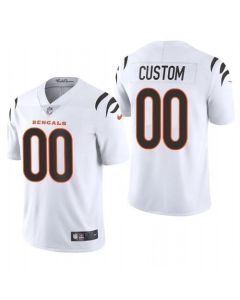 Men's Cincinnati Bengals ACTIVE PLAYER Custom 2021 White Vapor Untouchable Limited Stitched Jersey