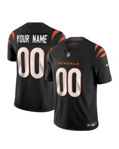 Men's Cincinnati Bengals Active Player Custom 2023 F.U.S.E. Black Vapor Untouchable Limited Stitched Jersey
