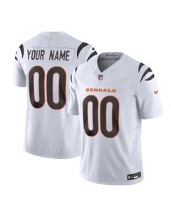 Men's Cincinnati Bengals Active Player Custom 2023 F.U.S.E. White Vapor Untouchable Limited Stitched Jersey