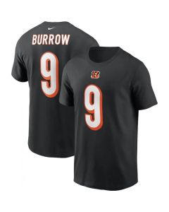 Men's Cincinnati Bengals Black #9 Joe Burrow T-Shirt