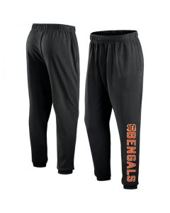 Men's Cincinnati Bengals Black Chop Block Fleece Sweatpants 1