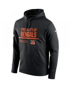 Men's Cincinnati Bengals Black Circuit Property Of Performance Pullover Hoodie