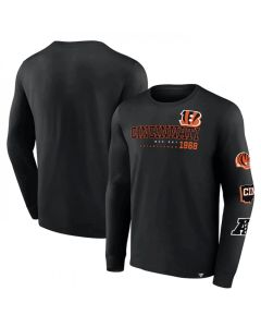 Men's Cincinnati Bengals Black High Whip Pitcher Long Sleeve T-Shirt