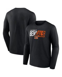 Men's Cincinnati Bengals Black One Two Long Sleeve T-Shirt