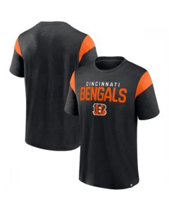 Men's Cincinnati Bengals Black/Orange Home Stretch Team T-Shirt