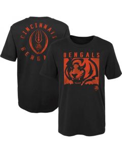 Men's Cincinnati Bengals Black Preschool Liquid Camo Logo T-Shirt