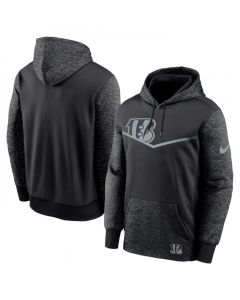 Men's Cincinnati Bengals Black Reflective Therma Hoodie