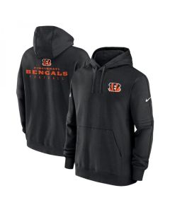 Men's Cincinnati Bengals Black Sideline Club Fleece Pullover Hoodie
