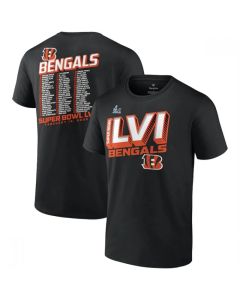 Men's Cincinnati Bengals Black Super Bowl LVI Champions T-Shirt (Black)